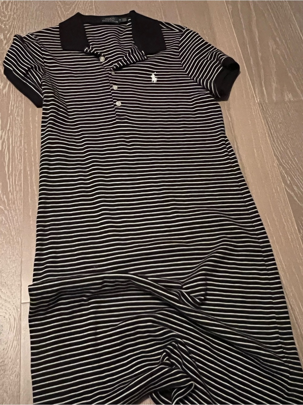 Women’s Polo Ralph Lauren Black & White Striped Tennis  Dress US M